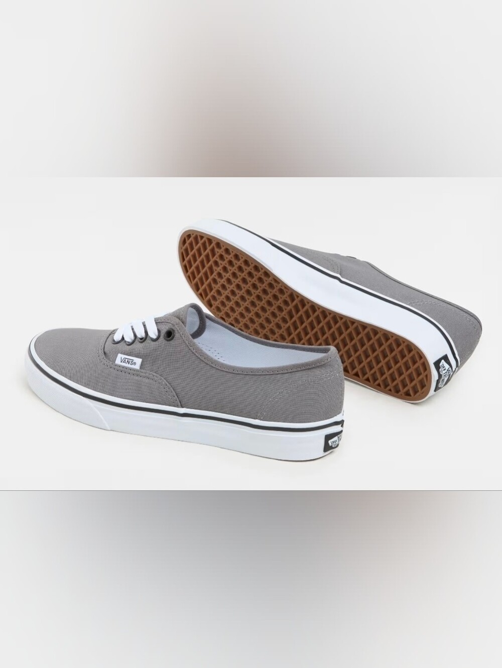 Vans Authentic Canvas Low-Top Sneakers Grey Men's 8 / Women's 9.5